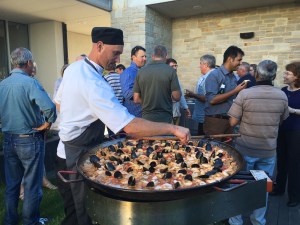 In the courtyard at Primo Estate for the Pizza & Paella night! 